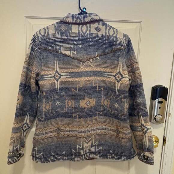 Idyllwind women’s medium woven aztec jacket / shacket boho - Picture 11 of 12